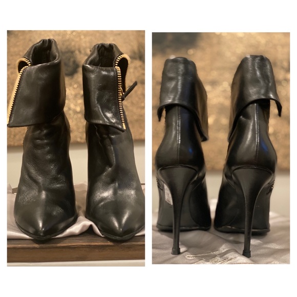 GIUSEPPE ZANOTTI Fold-Over Zip Stiletto Ankle Boot - Picture 2 of 11